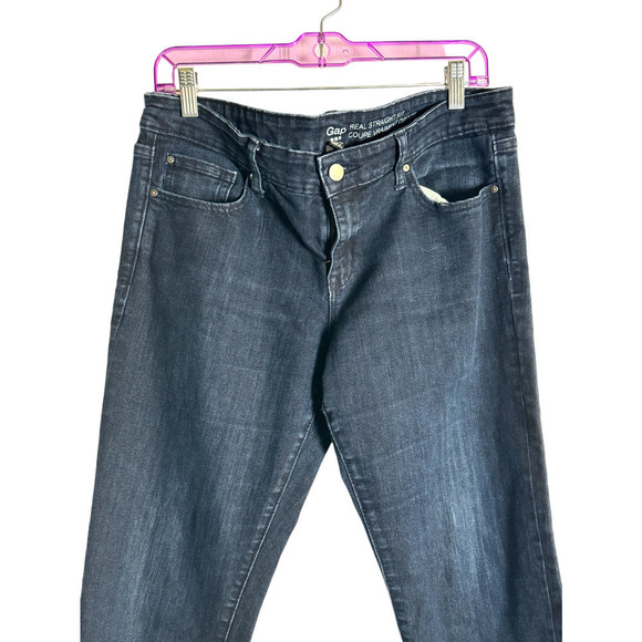 GAP Real Straight FIT Dark Wash Jeans 12 Long - Picture 5 of 6